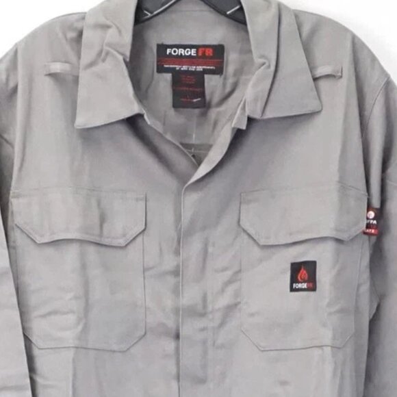Forge FR Workwear Coverall in Dark Grey/Flame resistant clothing multiple pocket - Picture 8 of 9